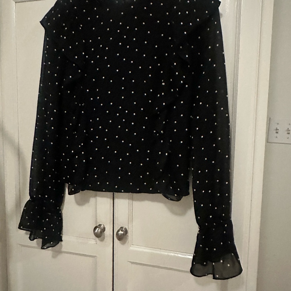 Showpo Black and White Polka Dot Blouse